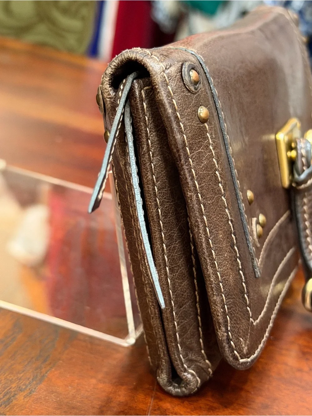 Authentic Chloe Paddington Long Wallet — Brown Leather — Lock Charm